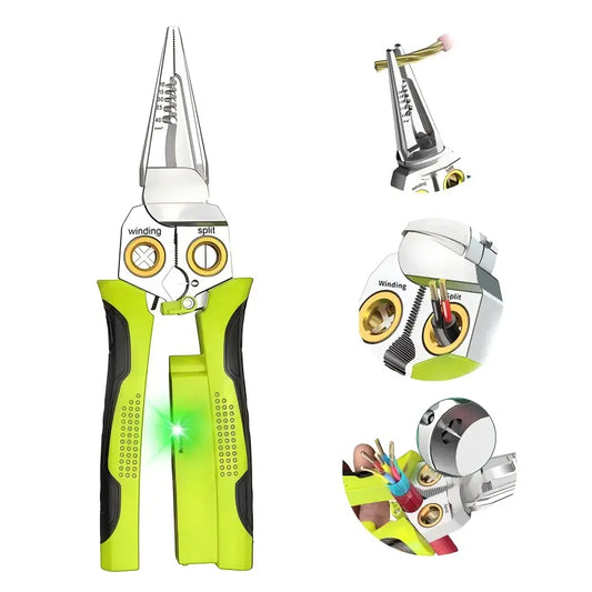⚡ 8‑in‑1 Voltage Tester Needle Nose Pliers for Electrical Wire Work