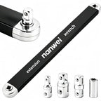 🔧 Impact‑Ready Offset Wrench Extender, Multi‑Size Square Drive Adapters for Tight‑Space Repairs