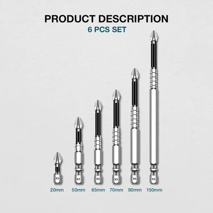 🔧 K5 Anti‑Slip Magnetic Screwdriver Bits, Impact‑Resistant Power Tool Accessories for Home DIY