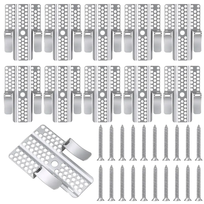 🔩 1/2 Inch Drywall Repair Clips Kit, Metal‑Backed Wall Hole Repair Tools with Screws for Home Renovation
