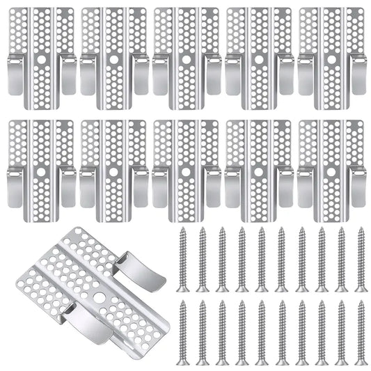 🔩 1/2 Inch Drywall Repair Clips Kit, Metal‑Backed Wall Hole Repair Tools with Screws for Home Renovation