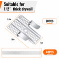 🔩 1/2 Inch Drywall Repair Clips Kit, Metal‑Backed Wall Hole Repair Tools with Screws for Home Renovation