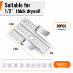🔩 1/2 Inch Drywall Repair Clips Kit, Metal‑Backed Wall Hole Repair Tools with Screws for Home Renovation