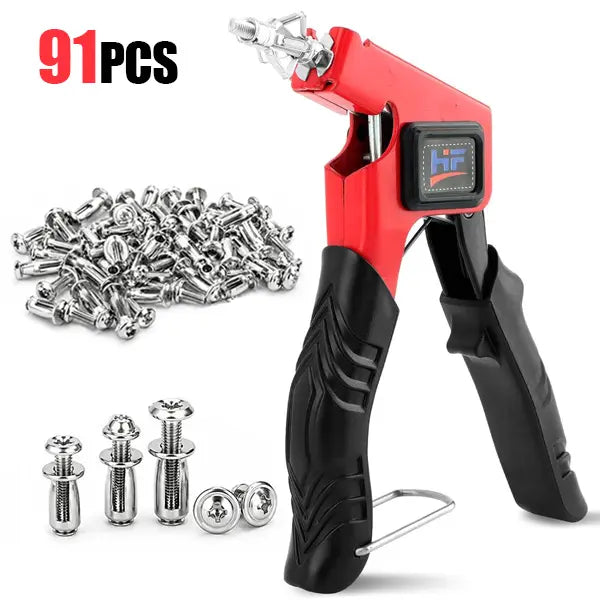 🔩 91Pcs Heavy-Duty Petal Jack Nut Assortment Kit, M4 M5 M6 Hollow Wall Anchors with Installation Plier