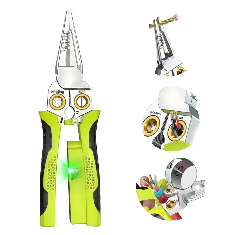 ⚡ 8‑in‑1 Voltage Tester Needle Nose Pliers for Electrical Wire Work