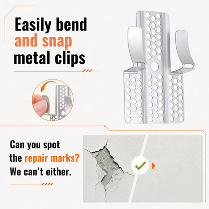 🔩 1/2 Inch Drywall Repair Clips Kit, Metal‑Backed Wall Hole Repair Tools with Screws for Home Renovation