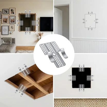 🔩 1/2 Inch Drywall Repair Clips Kit, Metal‑Backed Wall Hole Repair Tools with Screws for Home Renovation