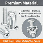🔩 91Pcs Heavy-Duty Petal Jack Nut Assortment Kit, M4 M5 M6 Hollow Wall Anchors with Installation Plier