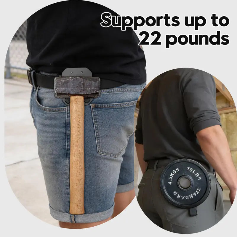 🔧 Heavy‑Duty Magnetic Tool Holder Belt Clip, Holds Screws, Nails, Wrenches & Workshop Hardware