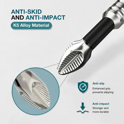 🔧 K5 Anti‑Slip Magnetic Screwdriver Bits, Impact‑Resistant Power Tool Accessories for Home DIY