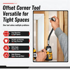 90‑Degree Right Angle Drill Adapter, Heavy‑Duty Drill Extension for Confined‑Space Woodworking