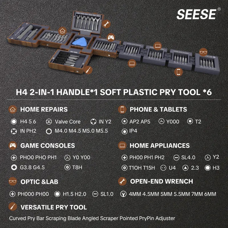 🔧 55‑In‑1 Magnetic Precision Screwdriver Set for Home & Electronics Repair