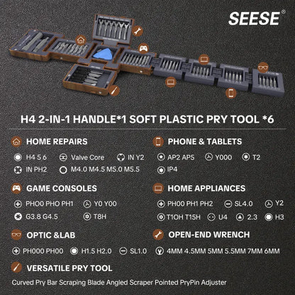 🔧 55‑In‑1 Magnetic Precision Screwdriver Set for Home & Electronics Repair