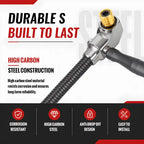 90‑Degree Right Angle Drill Adapter, Heavy‑Duty Drill Extension for Confined‑Space Woodworking
