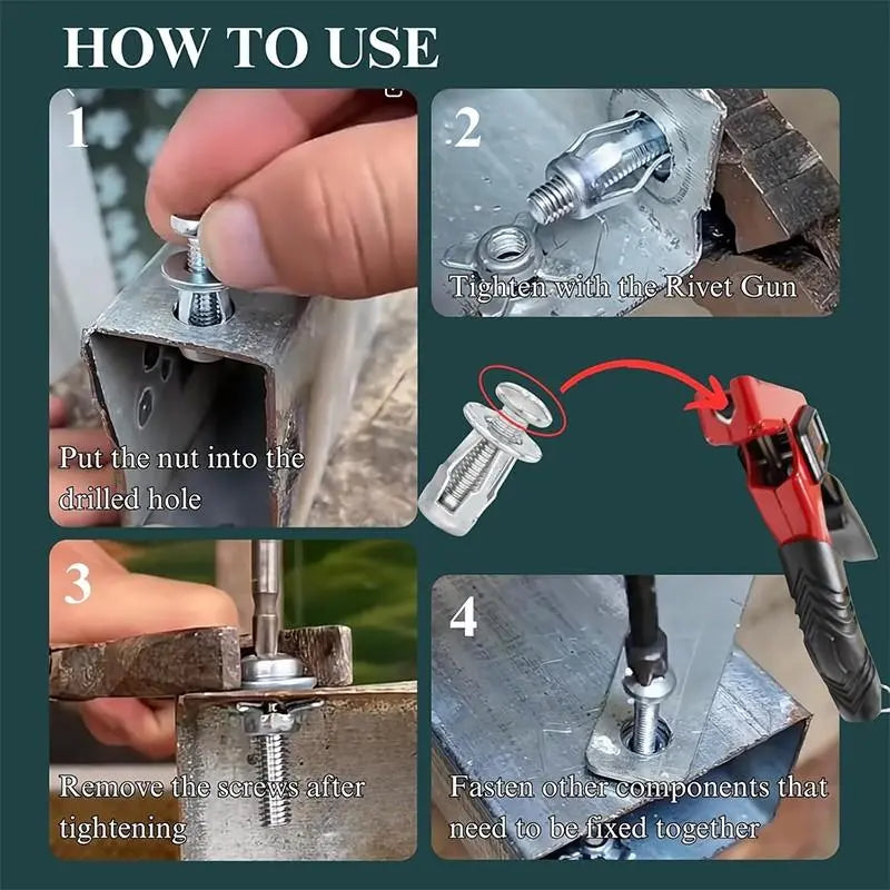 🔩 91Pcs Heavy-Duty Petal Jack Nut Assortment Kit, M4 M5 M6 Hollow Wall Anchors with Installation Plier