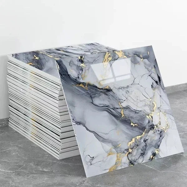 ✨ Self-Adhesive Vinyl Tile Stickers, Waterproof Floor & Wall Decor Tiles for Home Renovation