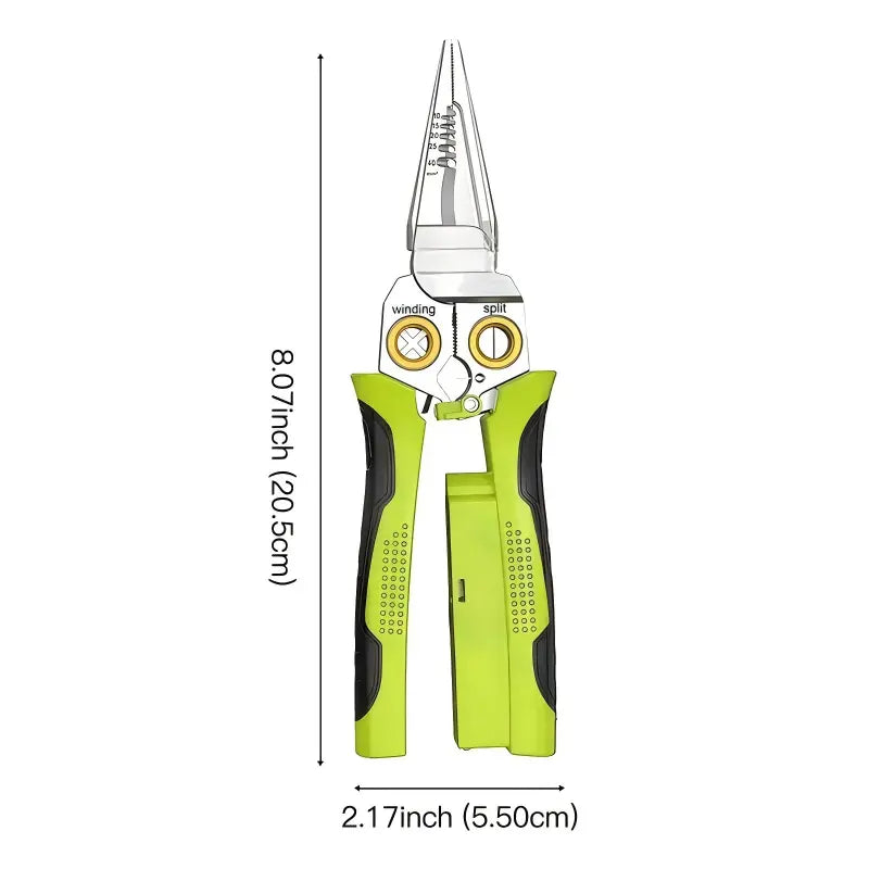 ⚡ 8‑in‑1 Voltage Tester Needle Nose Pliers for Electrical Wire Work