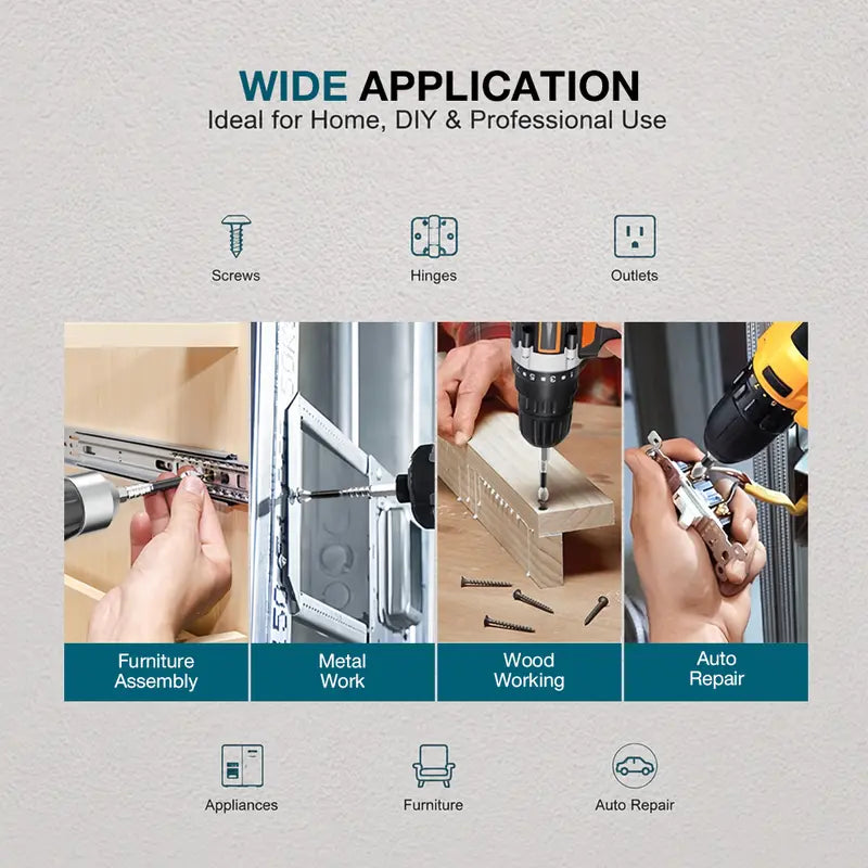 🔧 K5 Anti‑Slip Magnetic Screwdriver Bits, Impact‑Resistant Power Tool Accessories for Home DIY
