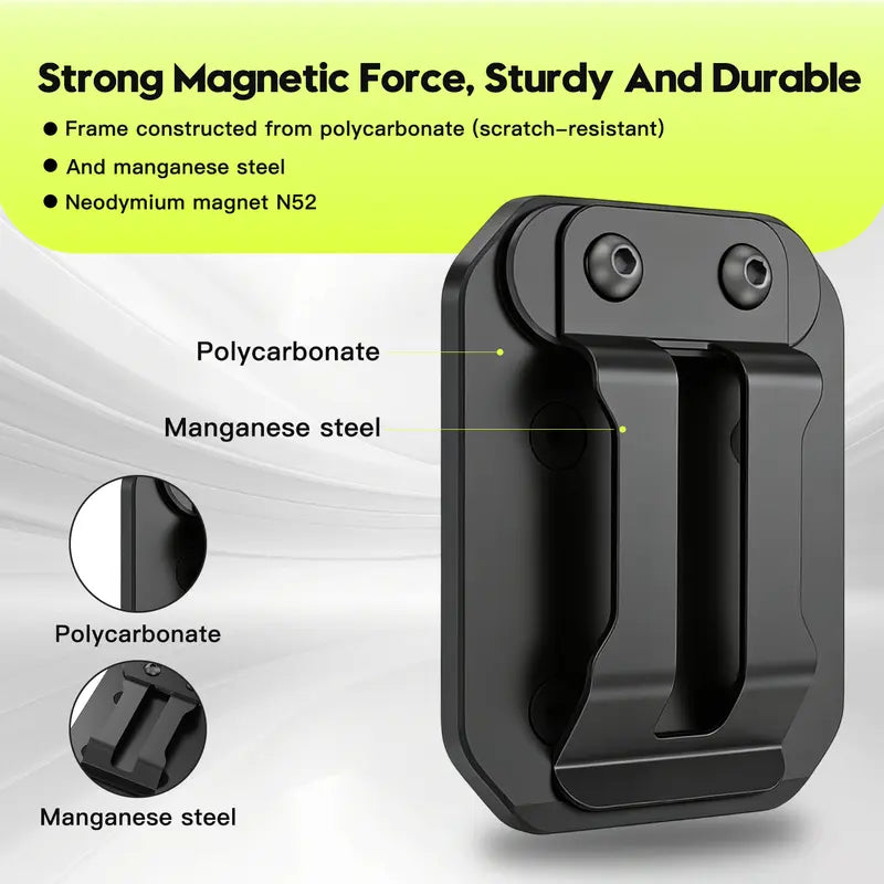 🔧 Heavy‑Duty Magnetic Tool Holder Belt Clip, Holds Screws, Nails, Wrenches & Workshop Hardware