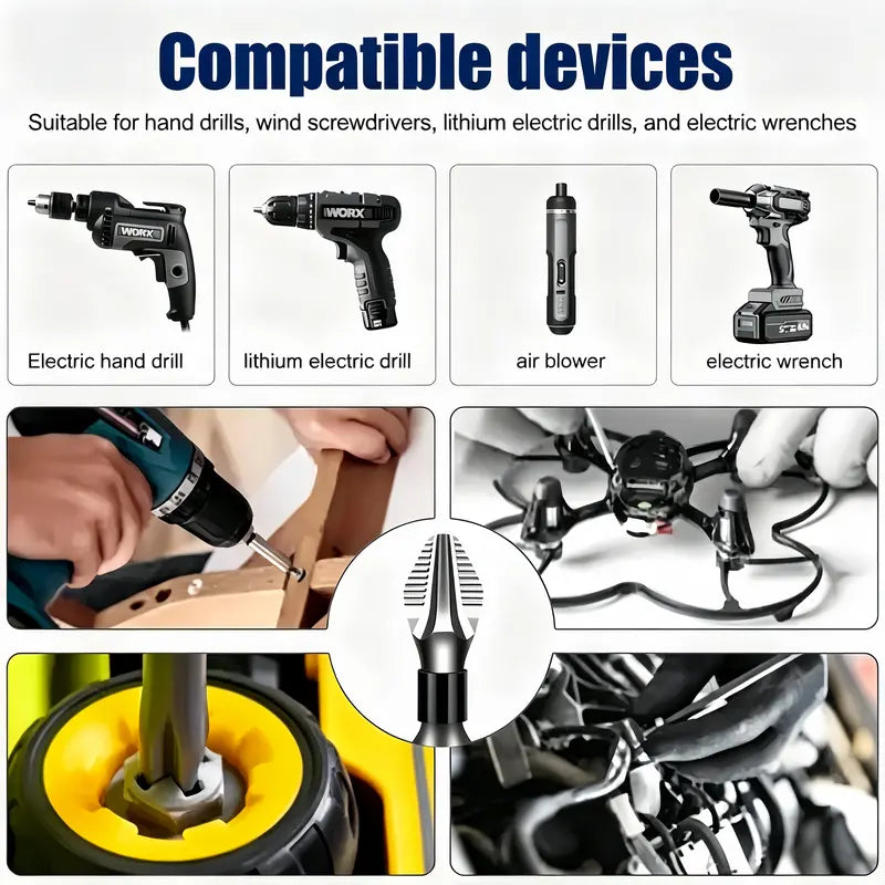 🔧 K5 Anti‑Slip Magnetic Screwdriver Bits, Impact‑Resistant Power Tool Accessories for Home DIY